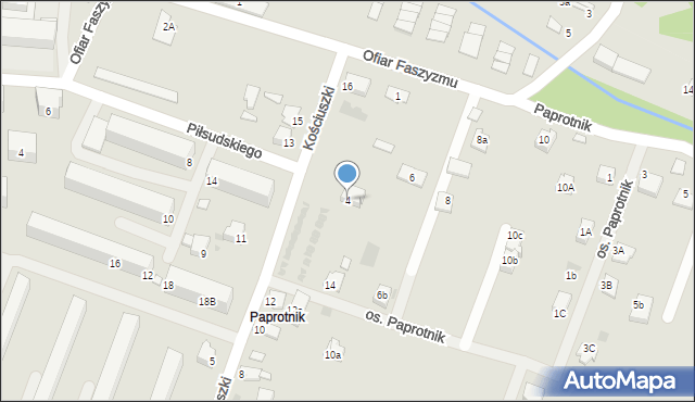 Chełmek, Ofiar Faszyzmu, 4, mapa Chełmek