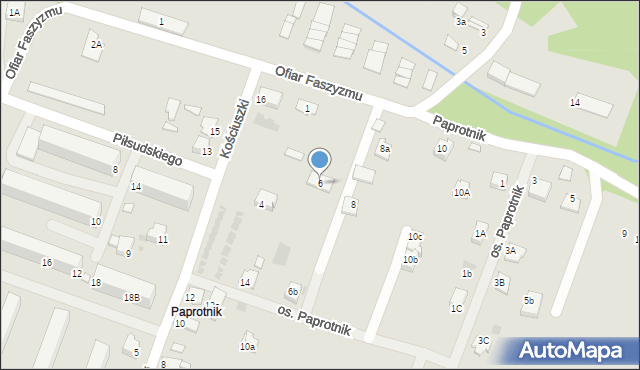 Chełmek, Ofiar Faszyzmu, 6, mapa Chełmek