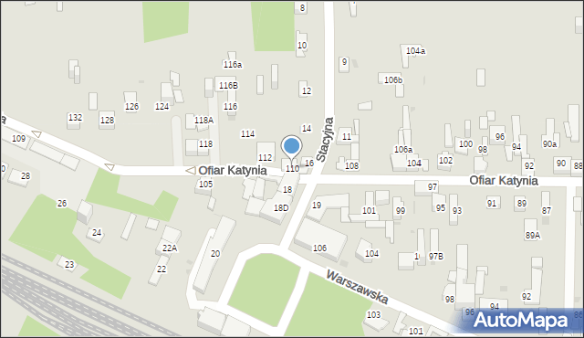 Dąbrowa Górnicza, Ofiar Katynia, 110, mapa Dąbrowa Górnicza