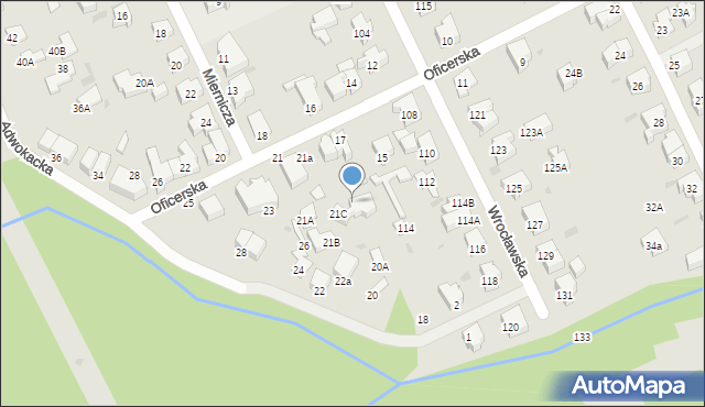 Gdynia, Oficerska, 19A, mapa Gdyni