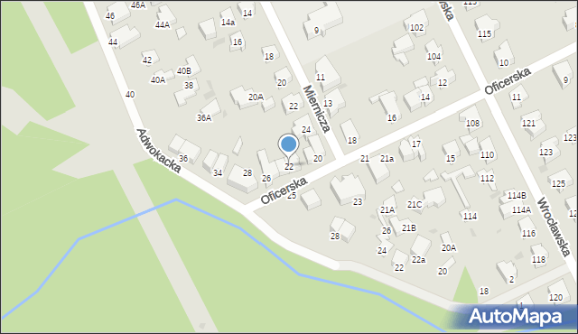 Gdynia, Oficerska, 22, mapa Gdyni