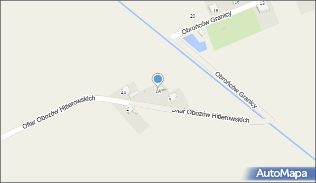 Gierałtowice, Ofiar Obozów Hitlerowskich, 1A, mapa Gierałtowice