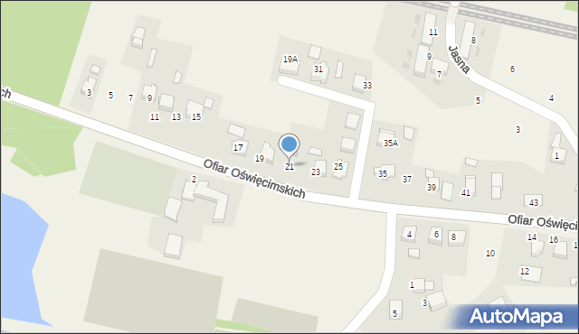 Górki Śląskie, Ofiar Oświęcimskich, 21, mapa Górki Śląskie