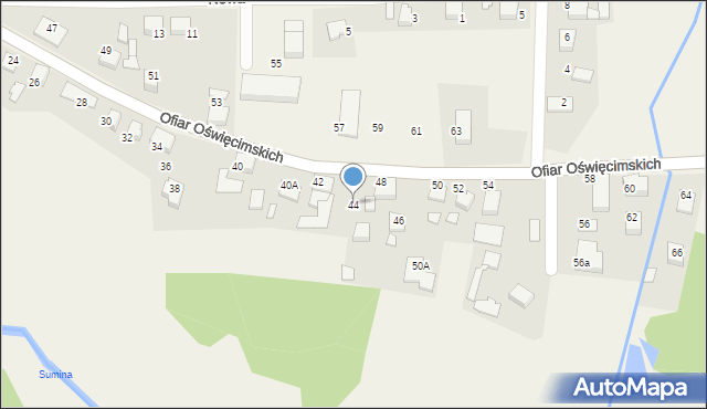 Górki Śląskie, Ofiar Oświęcimskich, 44, mapa Górki Śląskie