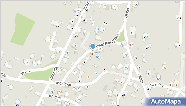 Jaworzno, Ofiar Faszyzmu, 8, mapa Jaworzno