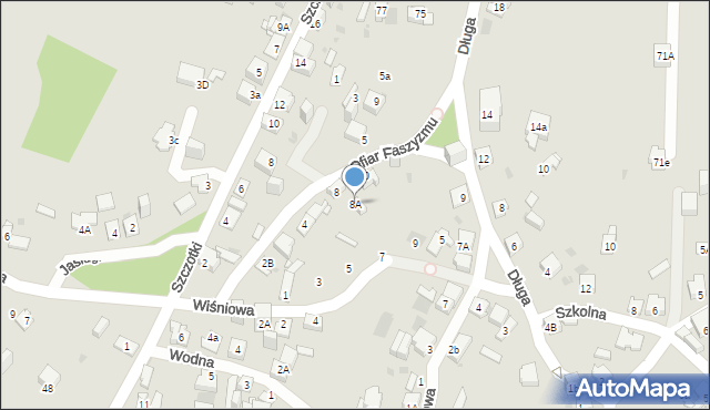 Jaworzno, Ofiar Faszyzmu, 8A, mapa Jaworzno