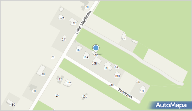 Krępiec, Ofiar Majdanka, 6C, mapa Krępiec