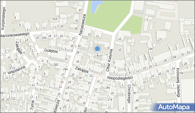 Leszno, Ofiar Katynia, 5, mapa Leszno