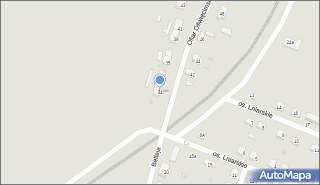 Mirsk, Ofiar Oświęcimskich, 31, mapa Mirsk