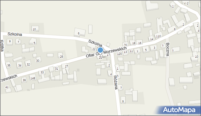 Morzewo, Ofiar Gór Morzewskich, 21, mapa Morzewo