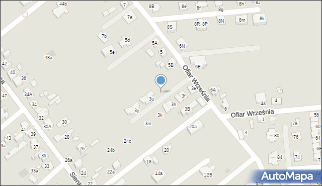 Mysłowice, Ofiar Września, 3t, mapa Mysłowice