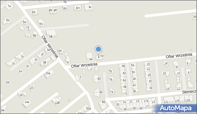 Mysłowice, Ofiar Września, 4, mapa Mysłowice