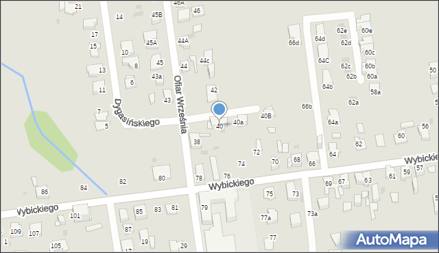 Mysłowice, Ofiar Września, 40, mapa Mysłowice