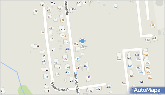 Mysłowice, Ofiar Września, 46, mapa Mysłowice