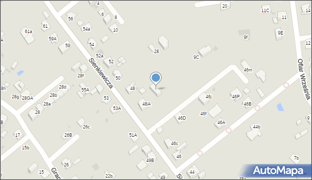 Mysłowice, Ofiar Września, 9d, mapa Mysłowice