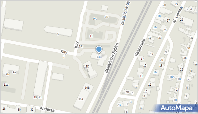 Piła, Ofiar Katynia, 13C, mapa Piły