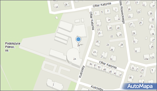 Płock, Ofiar Katynia, 2a, mapa Płock