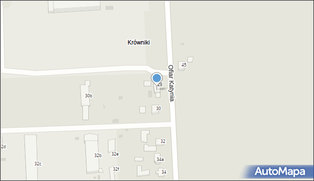 Przemyśl, Ofiar Katynia, 28a, mapa Przemyśla
