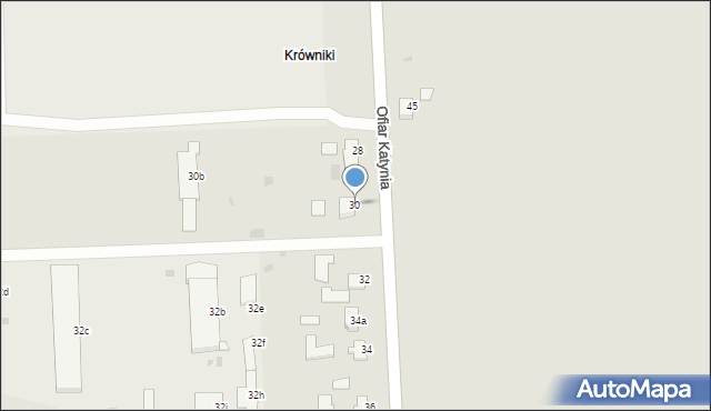 Przemyśl, Ofiar Katynia, 30, mapa Przemyśla