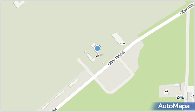 Radom, Ofiar Firleja, 45, mapa Radomia