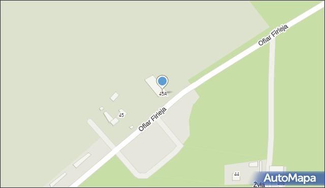 Radom, Ofiar Firleja, 45A, mapa Radomia