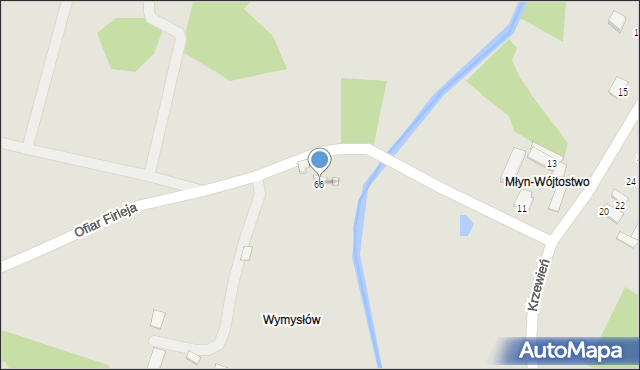 Radom, Ofiar Firleja, 66, mapa Radomia