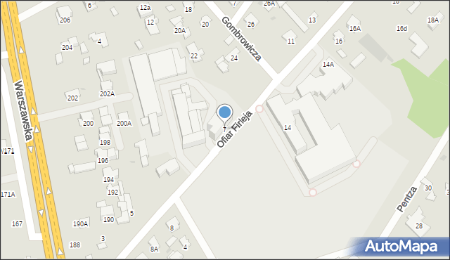 Radom, Ofiar Firleja, 7, mapa Radomia