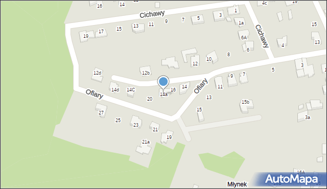 Radom, Ofiary Tadeusza, ks., 14a, mapa Radomia