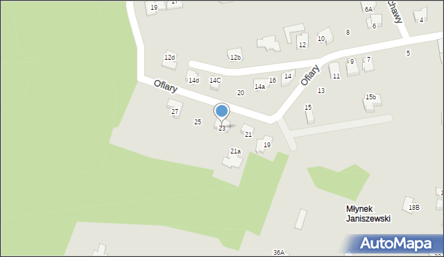 Radom, Ofiary Tadeusza, ks., 23, mapa Radomia