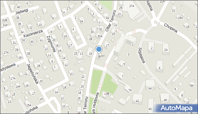 Rydułtowy, Ofiar Terroru, 15, mapa Rydułtowy