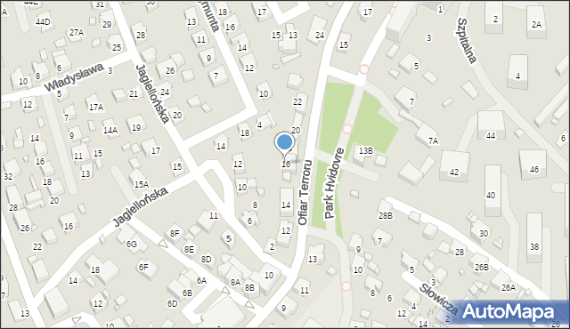 Rydułtowy, Ofiar Terroru, 16, mapa Rydułtowy