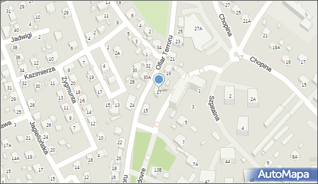 Rydułtowy, Ofiar Terroru, 17, mapa Rydułtowy