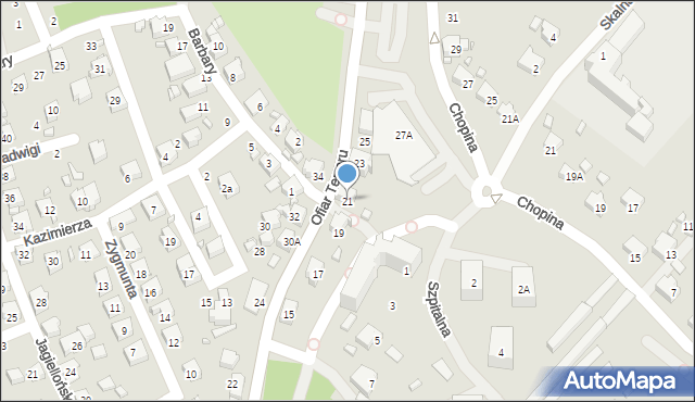 Rydułtowy, Ofiar Terroru, 21, mapa Rydułtowy