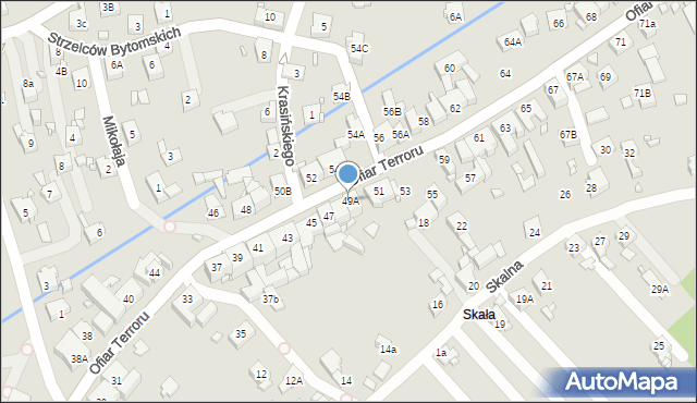 Rydułtowy, Ofiar Terroru, 49A, mapa Rydułtowy