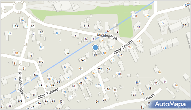 Rydułtowy, Ofiar Terroru, 66, mapa Rydułtowy