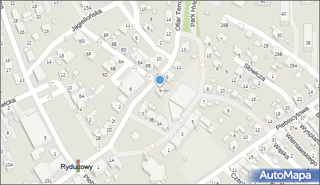 Rydułtowy, Ofiar Terroru, 7, mapa Rydułtowy