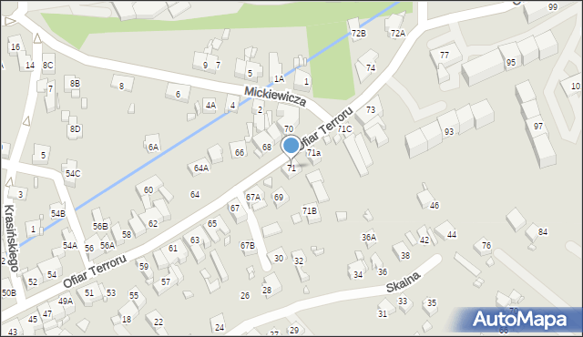Rydułtowy, Ofiar Terroru, 71, mapa Rydułtowy