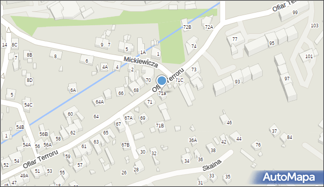 Rydułtowy, Ofiar Terroru, 71a, mapa Rydułtowy