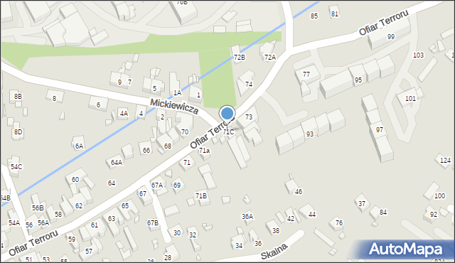 Rydułtowy, Ofiar Terroru, 71C, mapa Rydułtowy