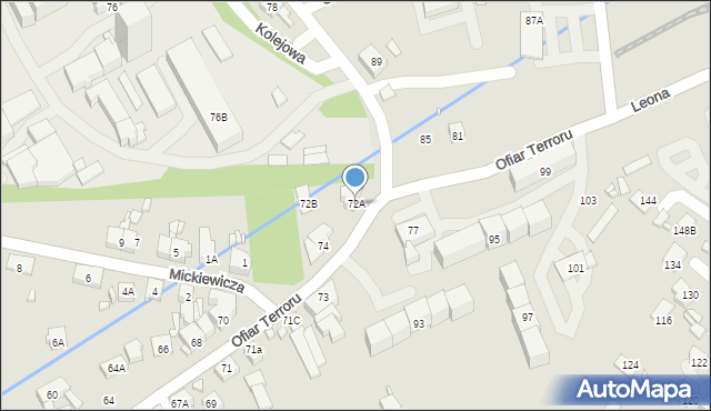 Rydułtowy, Ofiar Terroru, 72A, mapa Rydułtowy