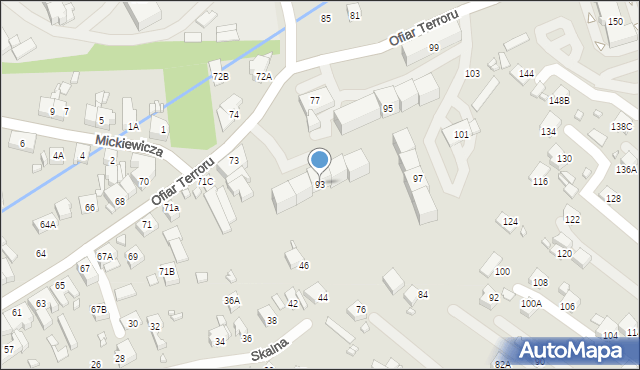 Rydułtowy, Ofiar Terroru, 93, mapa Rydułtowy