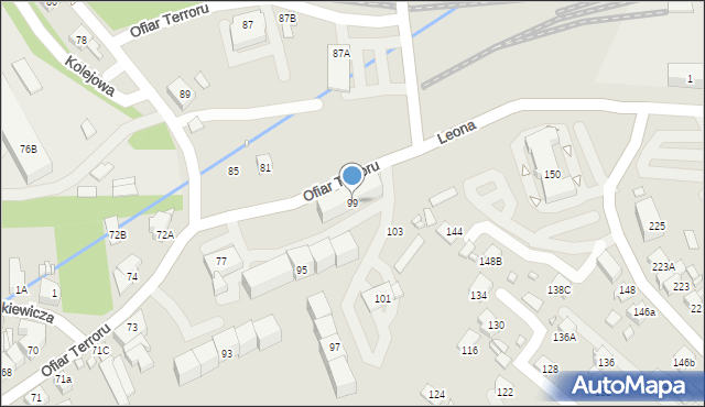 Rydułtowy, Ofiar Terroru, 99, mapa Rydułtowy