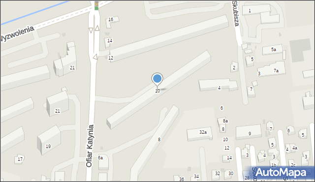 Rzeszów, Ofiar Katynia, 10, mapa Rzeszów