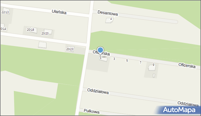 Sowlany, Oficerska, 1, mapa Sowlany