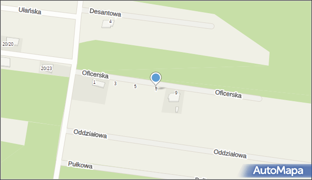 Sowlany, Oficerska, 7, mapa Sowlany