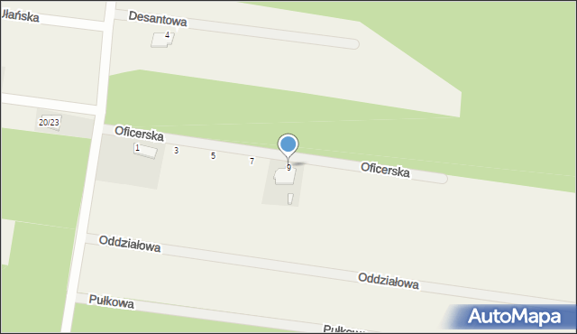 Sowlany, Oficerska, 9, mapa Sowlany