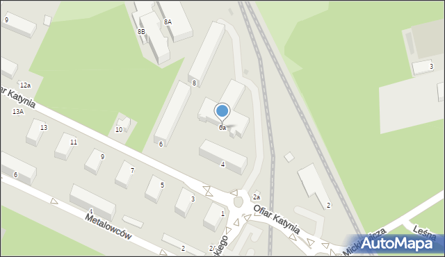 Stalowa Wola, Ofiar Katynia, 6a, mapa Stalowa Wola