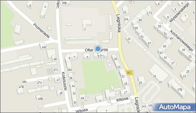 Strzegom, Ofiar Katynia, 3, mapa Strzegom