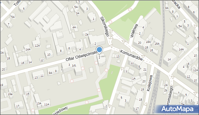 Świdnica, Ofiar Oświęcimskich, 1, mapa Świdnicy