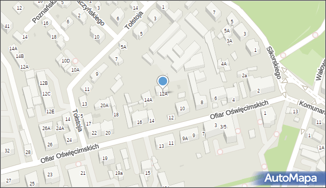 Świdnica, Ofiar Oświęcimskich, 12A, mapa Świdnicy